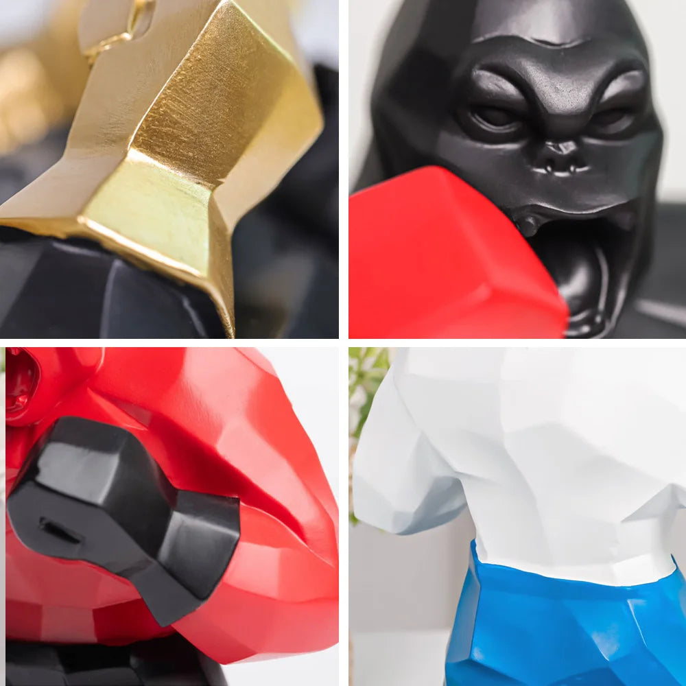 Boxing Gorilla Sculpture