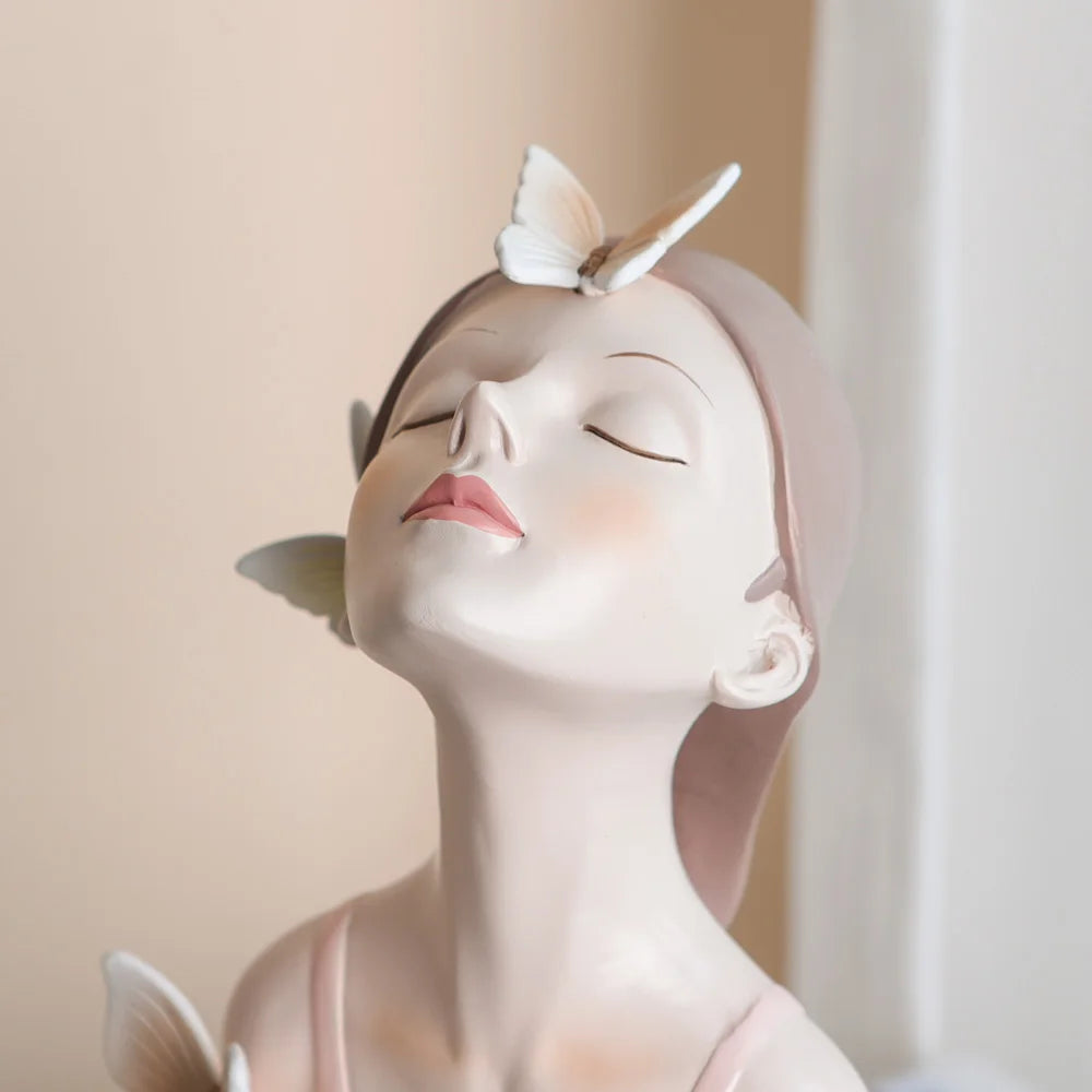Butterfly Fairy Girl Statue