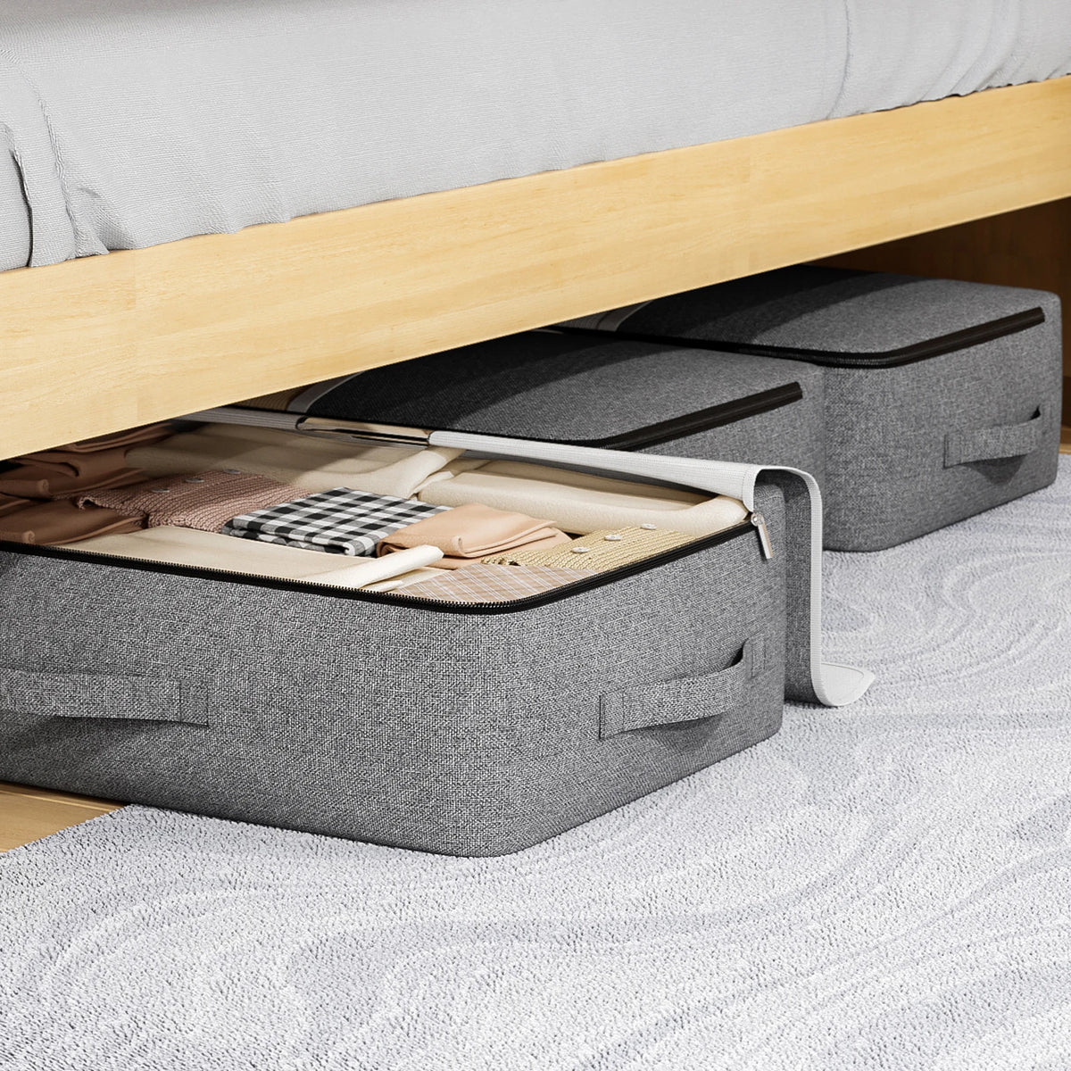 Collapsible Gray Storage Bag