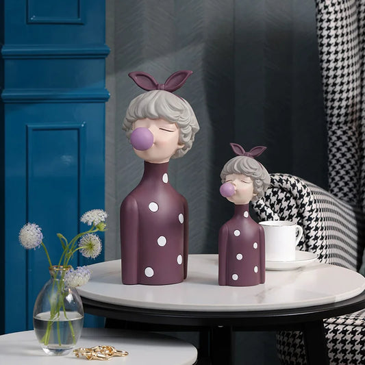 Bubble Gum Girl Statue