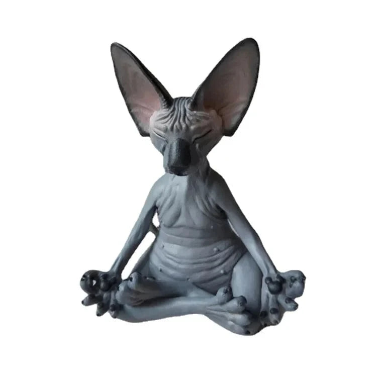 Meditating Sphynx Cat Figurine