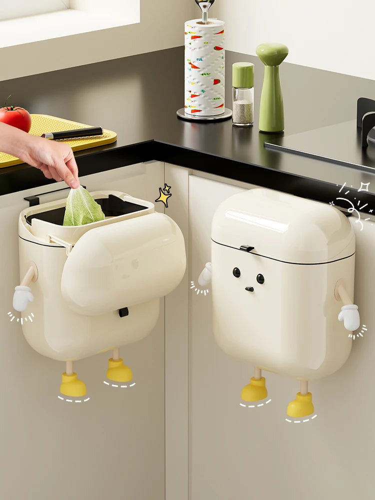 Wall-Mount Trash Bin