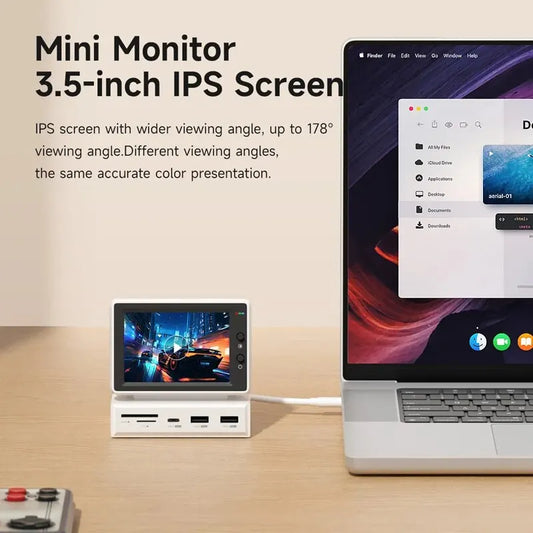3.5" IPS Mini Display with USB-C Hub