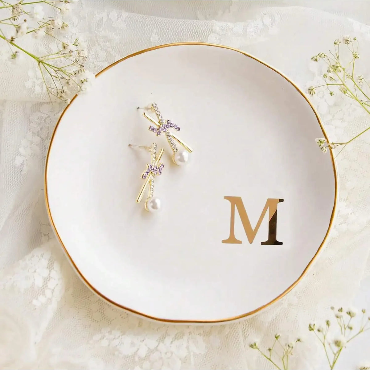 Personalized Initials Ceramic Ring Dish
