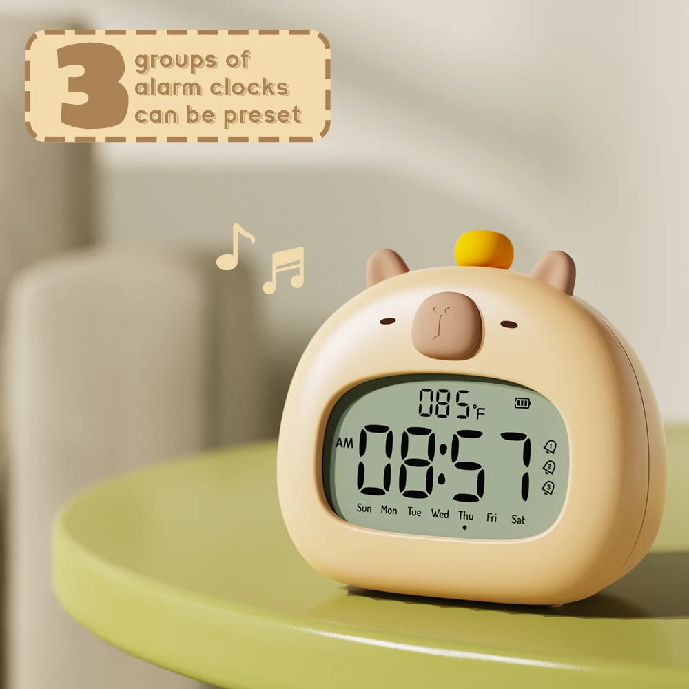 Capybara LED Kids Alarm Clock