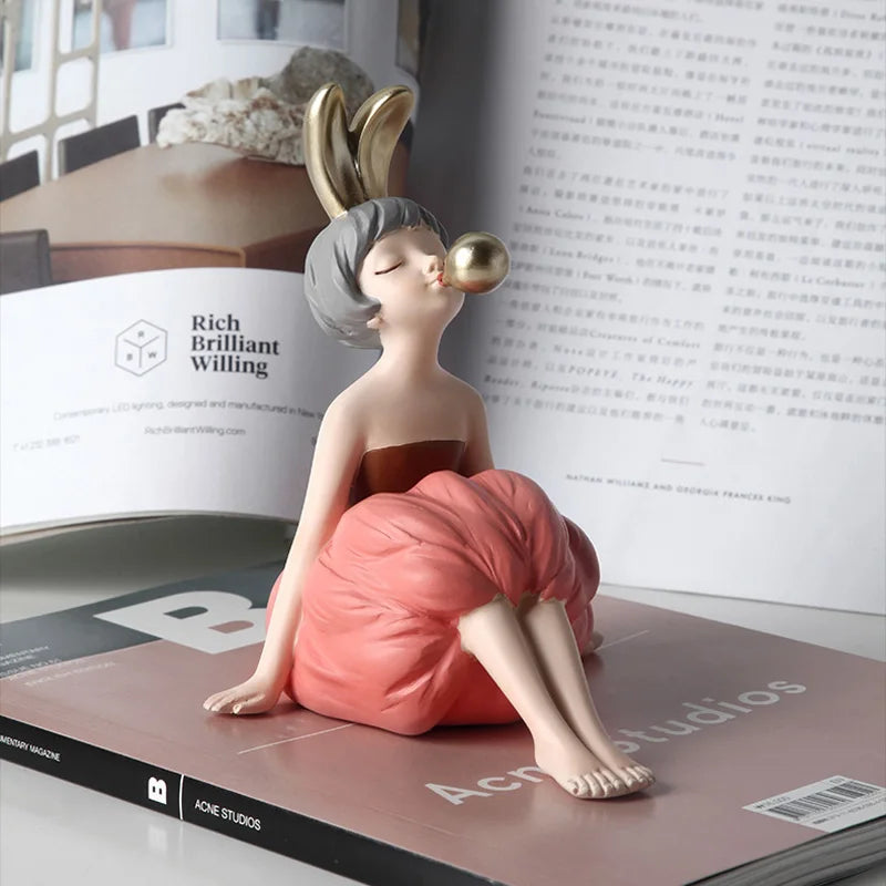 Bubble Gum Girl Figurine