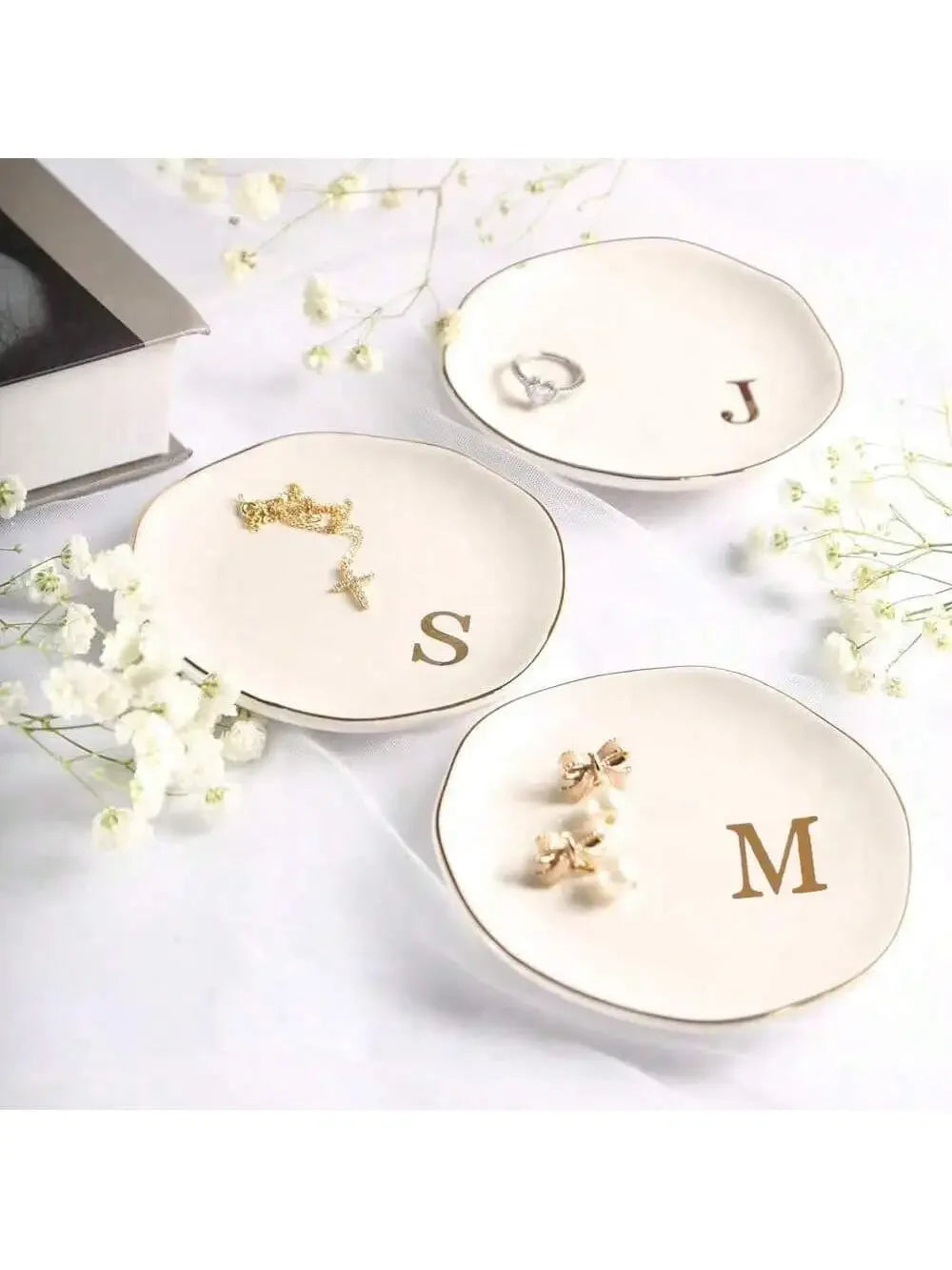 Personalized Initials Ceramic Ring Dish
