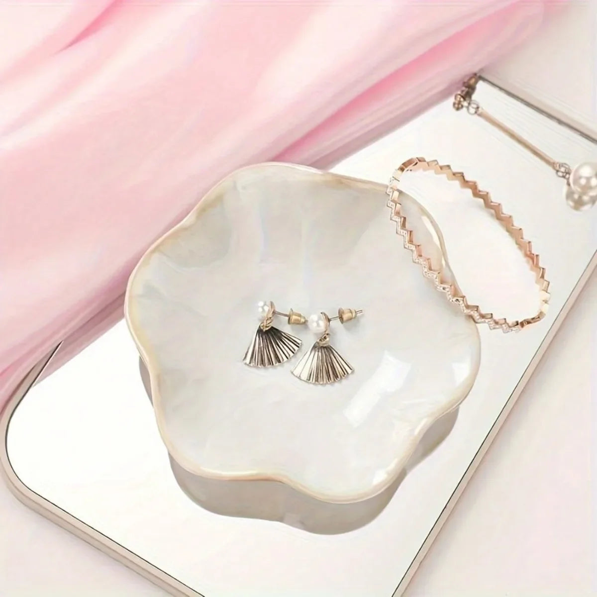 Lotus Leaf Ceramic Trinket Dish