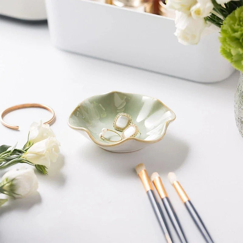 Lotus Ceramic Jewelry Tray