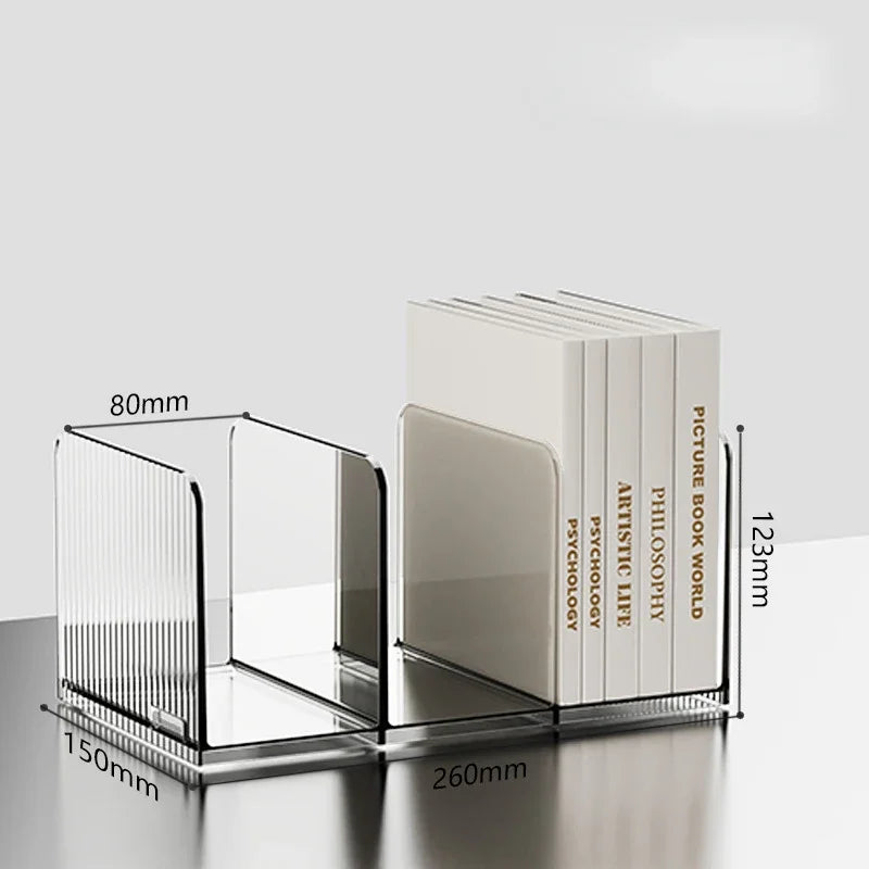 Transparent Bookends Stand