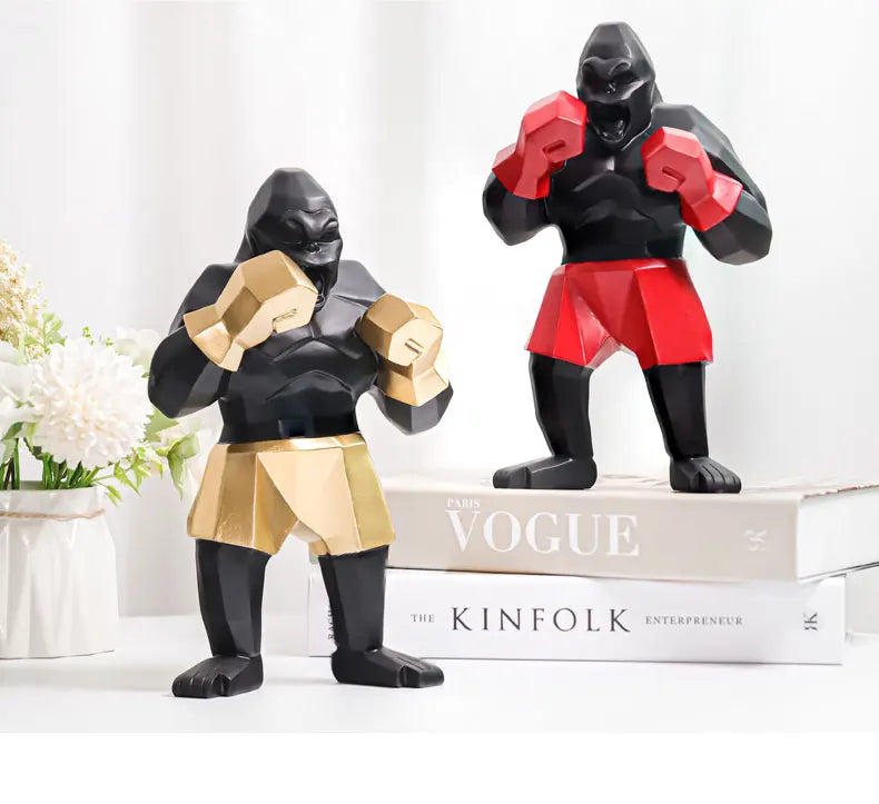 Boxing Gorilla Sculpture