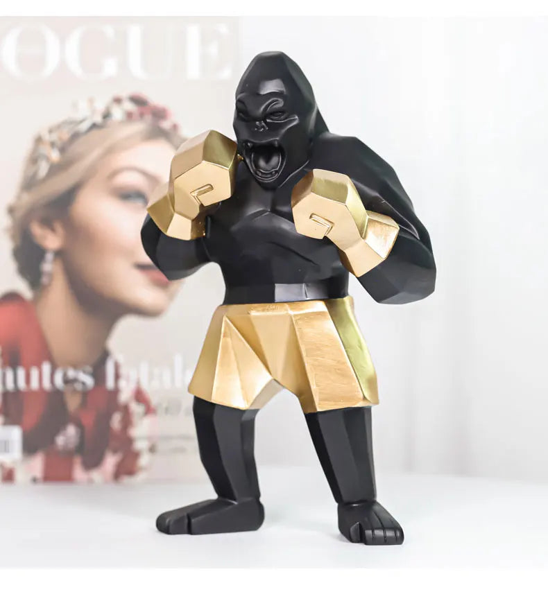 Boxing Gorilla Sculpture