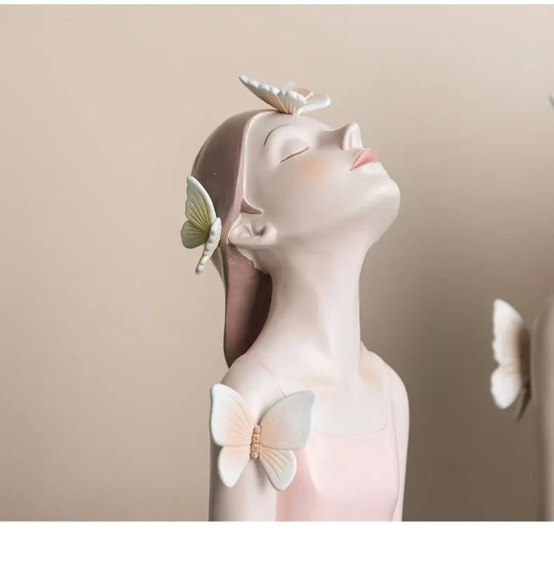 Butterfly Fairy Girl Statue