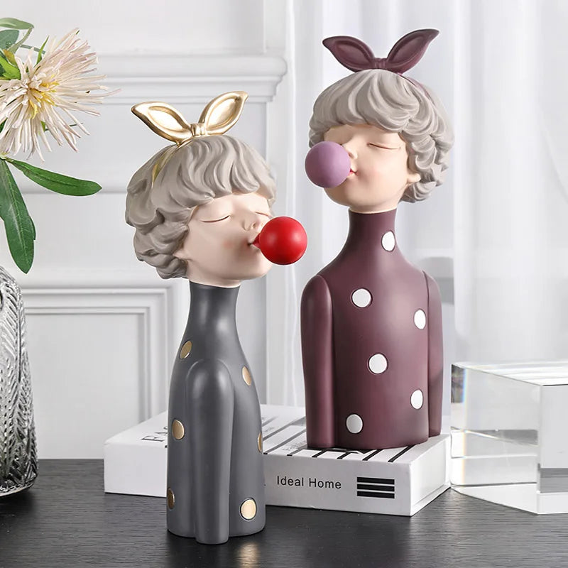 Bubble Gum Girl Statue