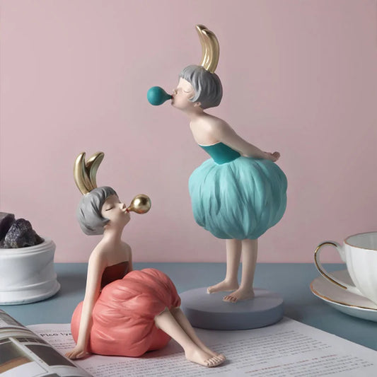 Bubble Gum Girl Figurine