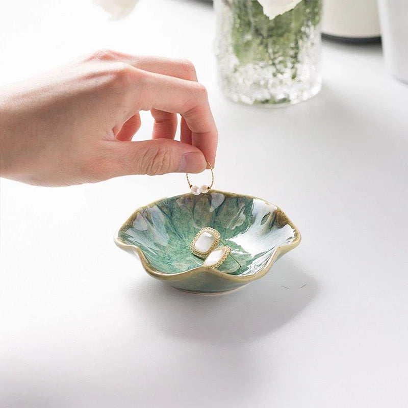 Lotus Ceramic Jewelry Tray
