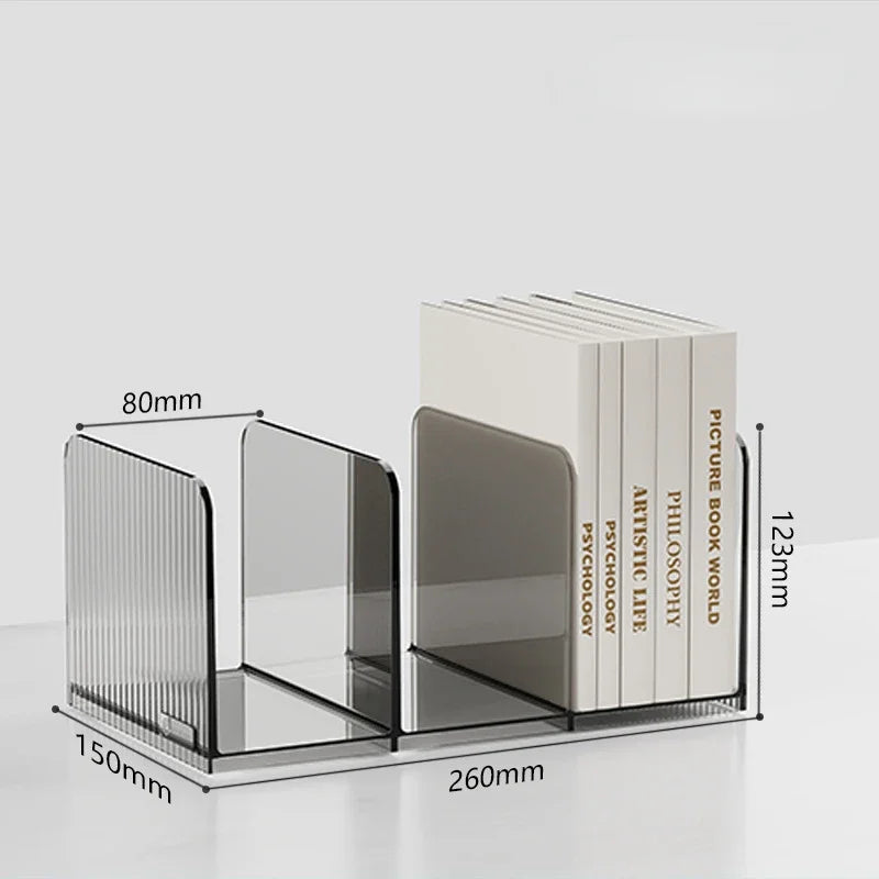 Transparent Bookends Stand