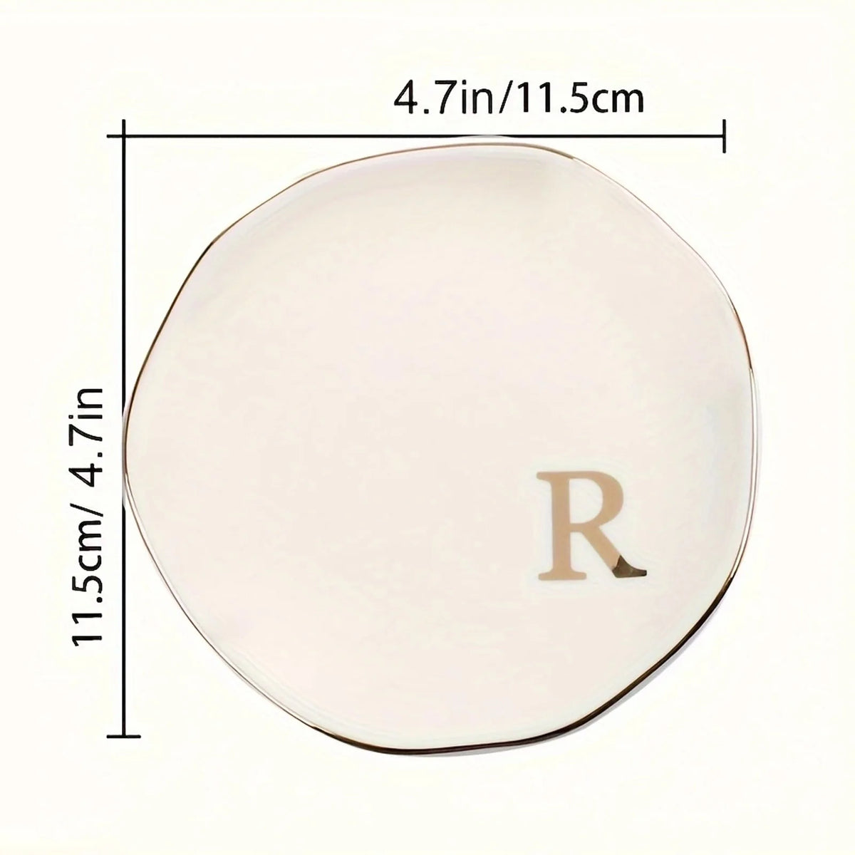 Personalized Initials Ceramic Ring Dish