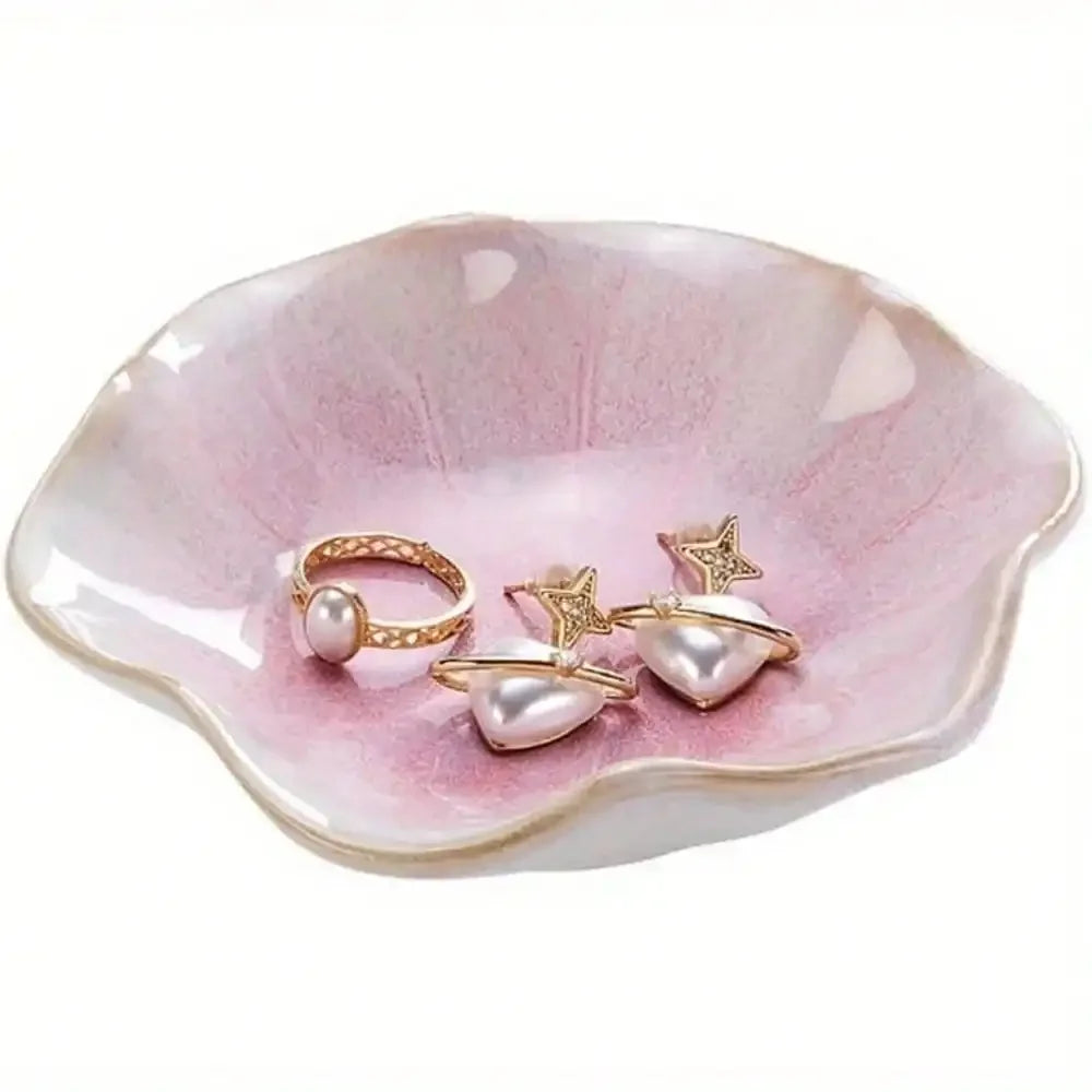 Lotus Leaf Ceramic Trinket Dish