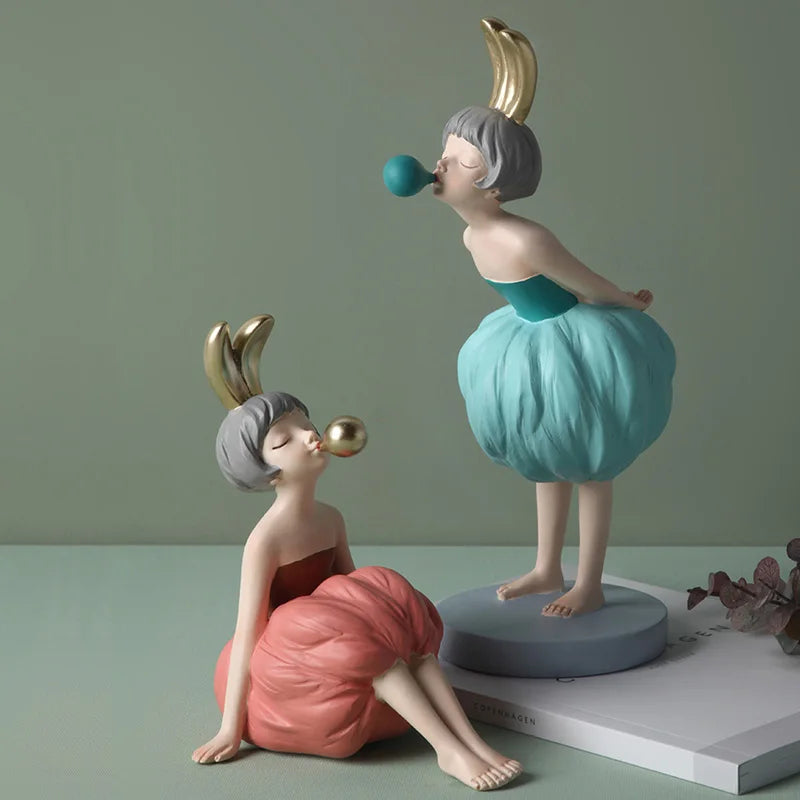 Bubble Gum Girl Figurine