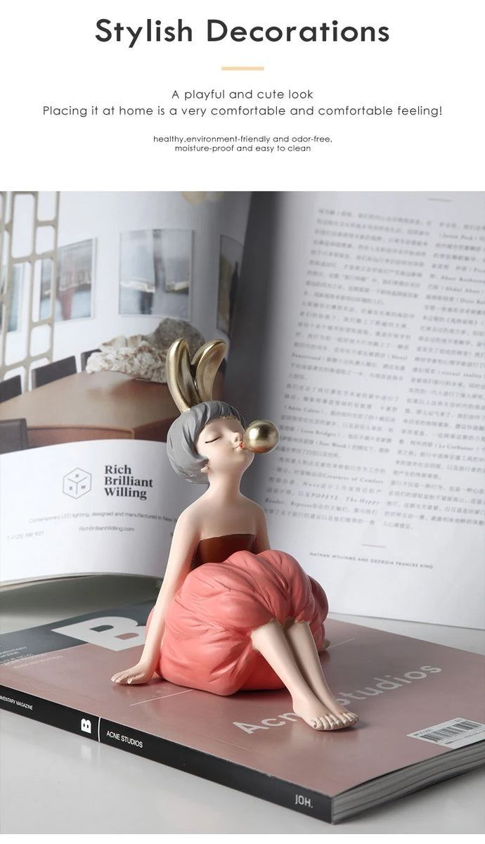 Bubble Gum Girl Figurine
