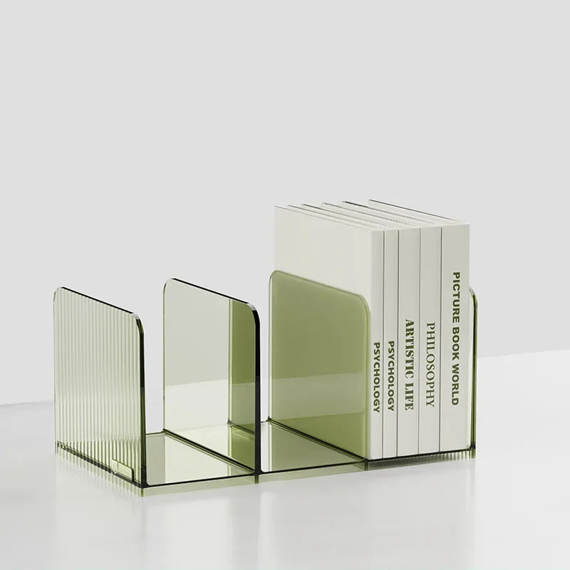 Transparent Bookends Stand