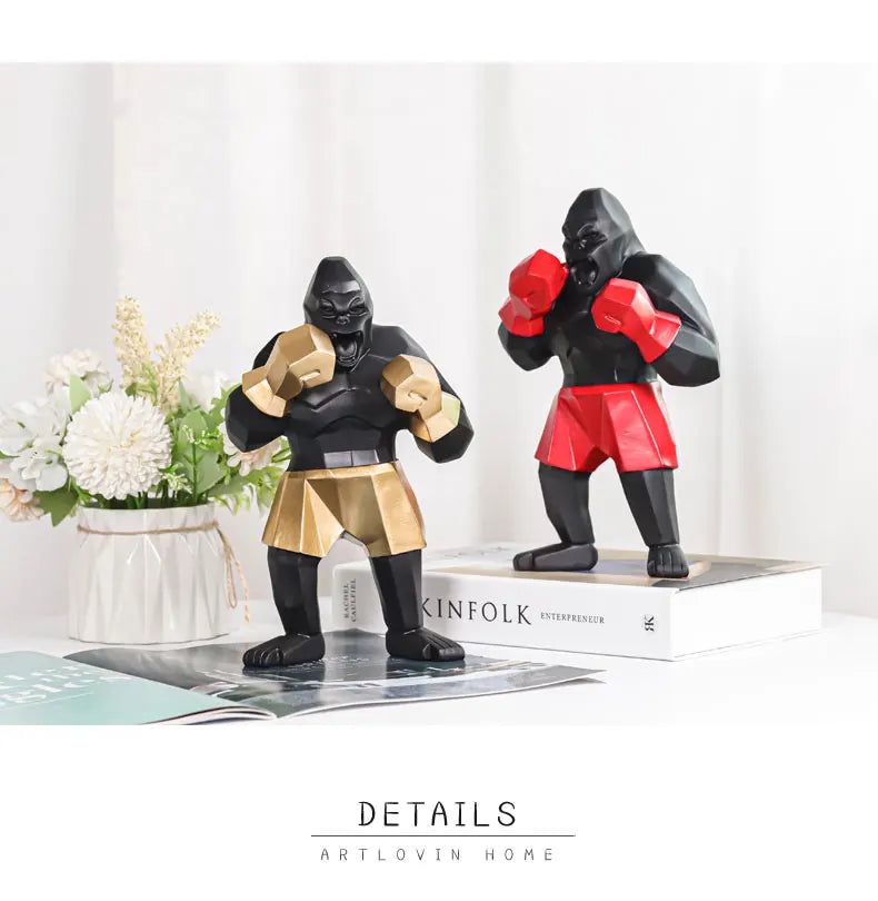 Boxing Gorilla Sculpture
