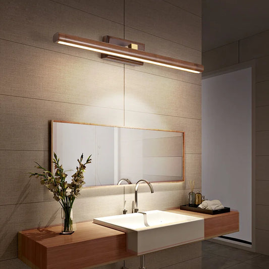 Walnut LED Mirror Lamp