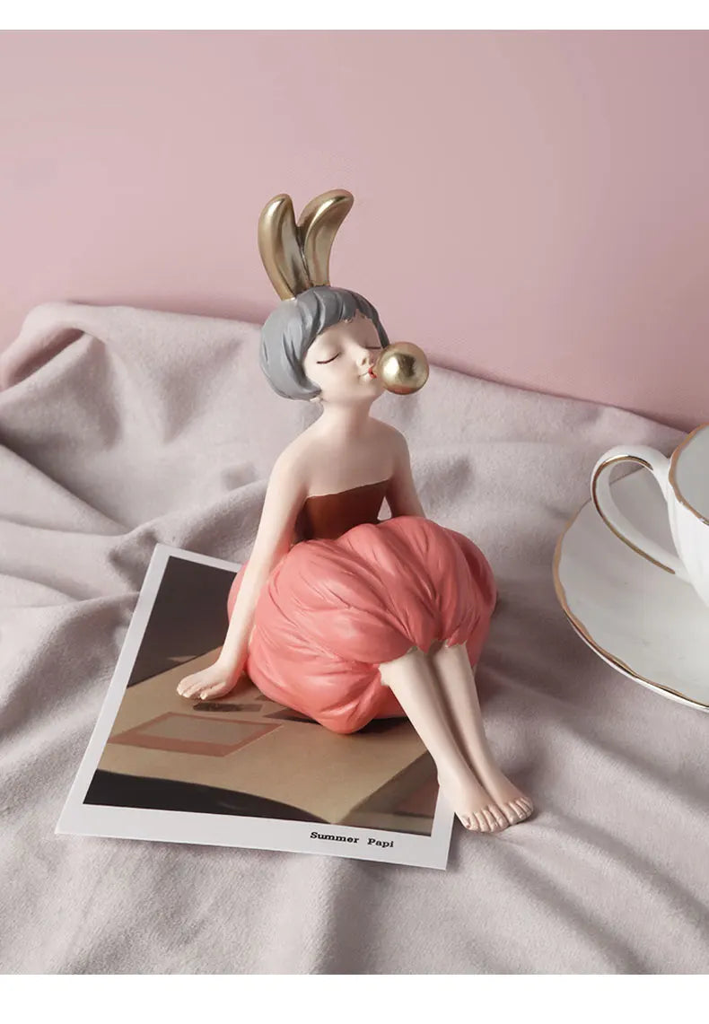 Bubble Gum Girl Figurine