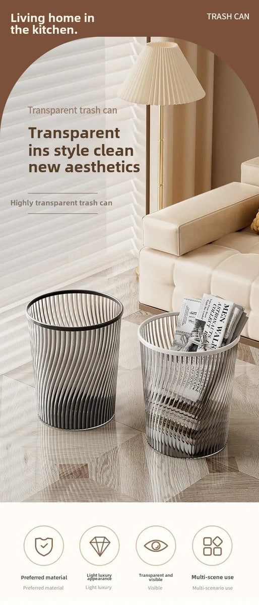 Clear Luxe Dustbin