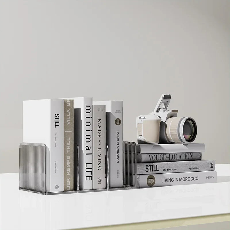Transparent Bookends Stand