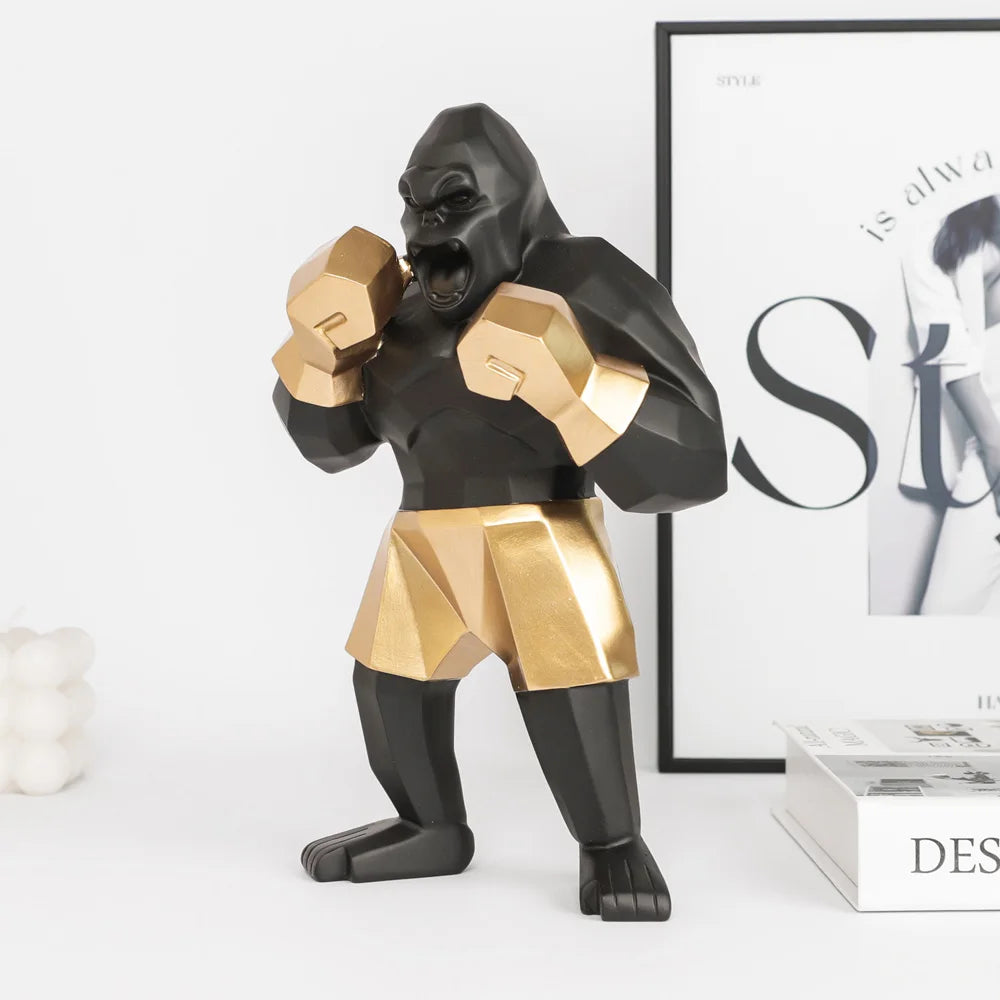 Boxing Gorilla Sculpture