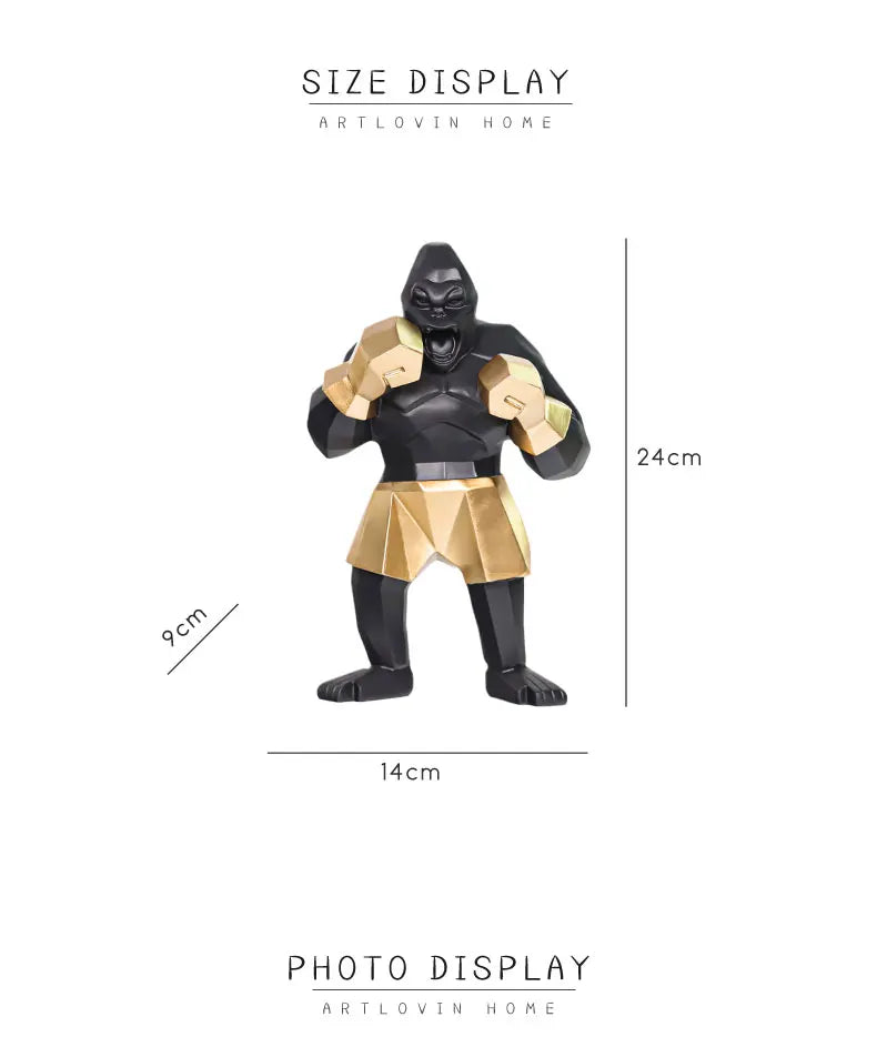 Boxing Gorilla Sculpture