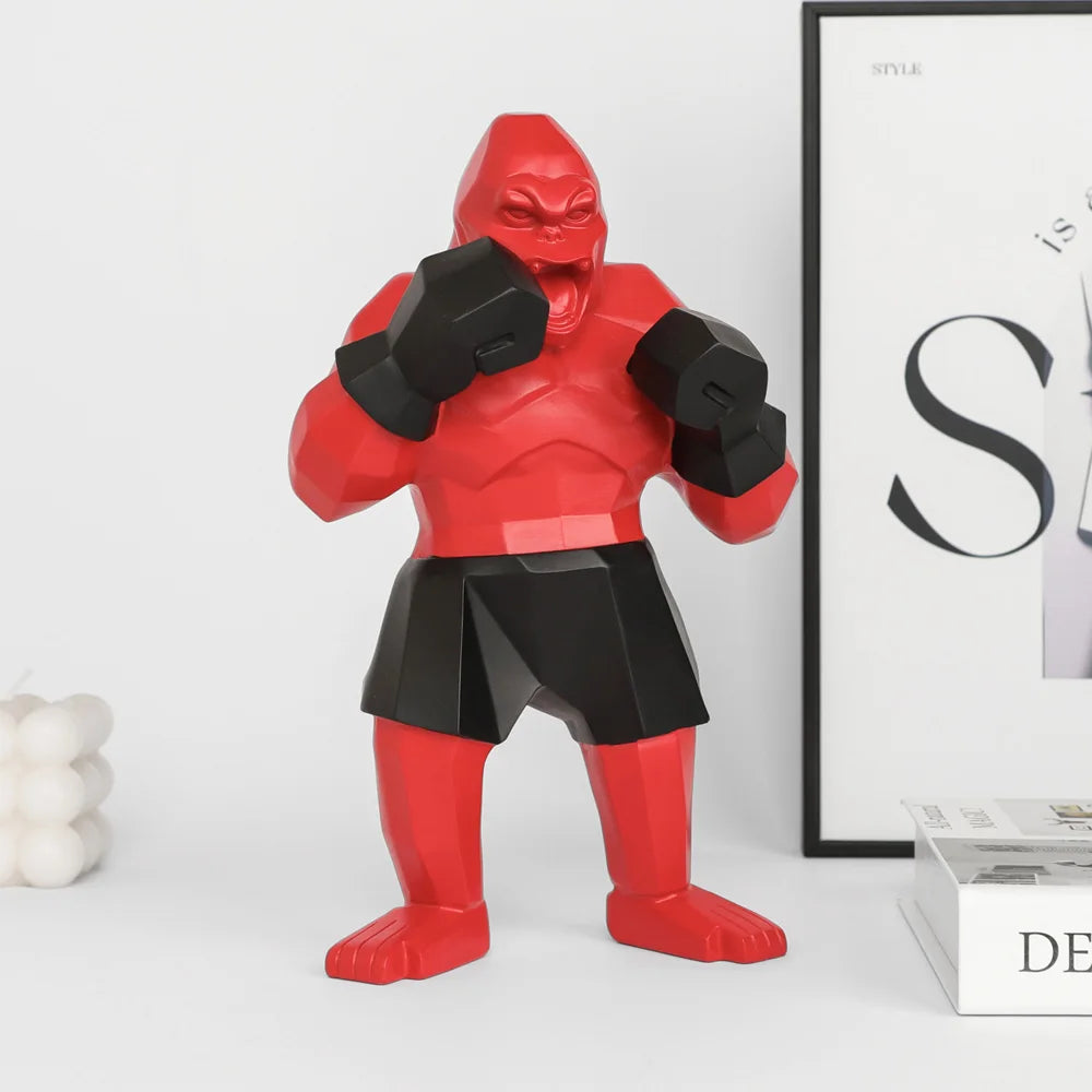 Boxing Gorilla Sculpture