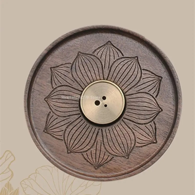 Solid Wood & Copper Incense Holder