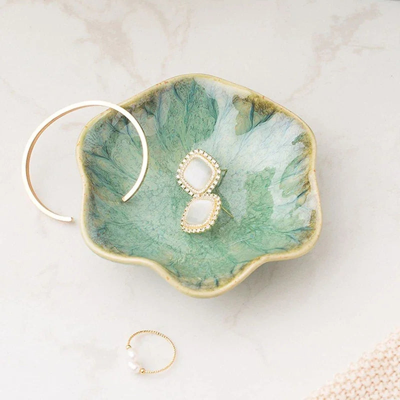 Lotus Ceramic Jewelry Tray