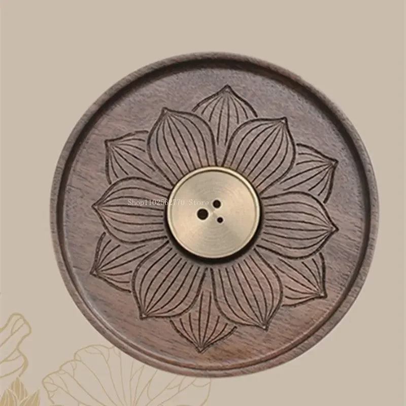 Solid Wood & Copper Incense Holder
