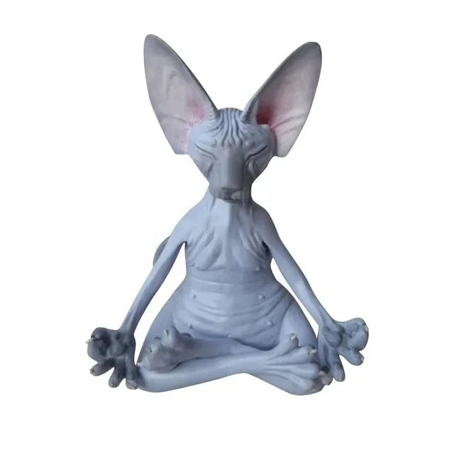 Meditating Sphynx Cat Figurine