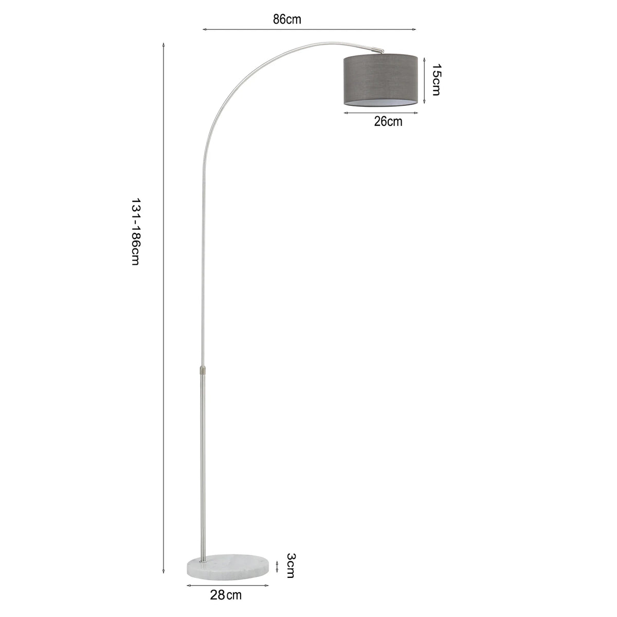 Adjustable Arched Floor Lamp