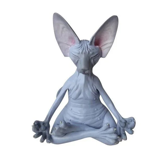 Meditating Sphynx Cat Figurine