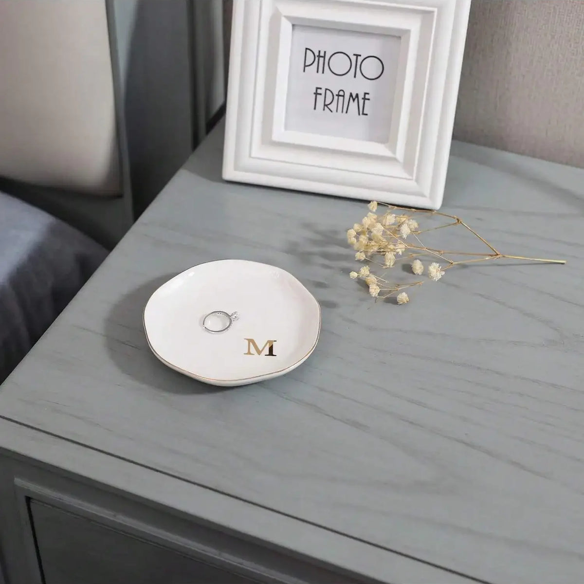 Personalized Initials Ceramic Ring Dish