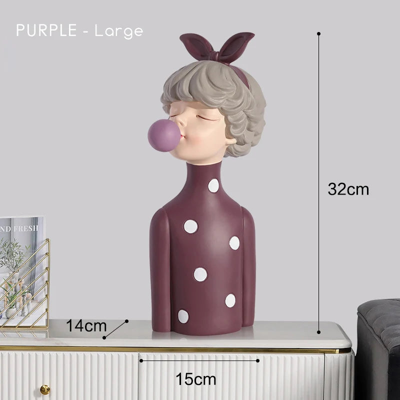 Bubble Gum Girl Statue