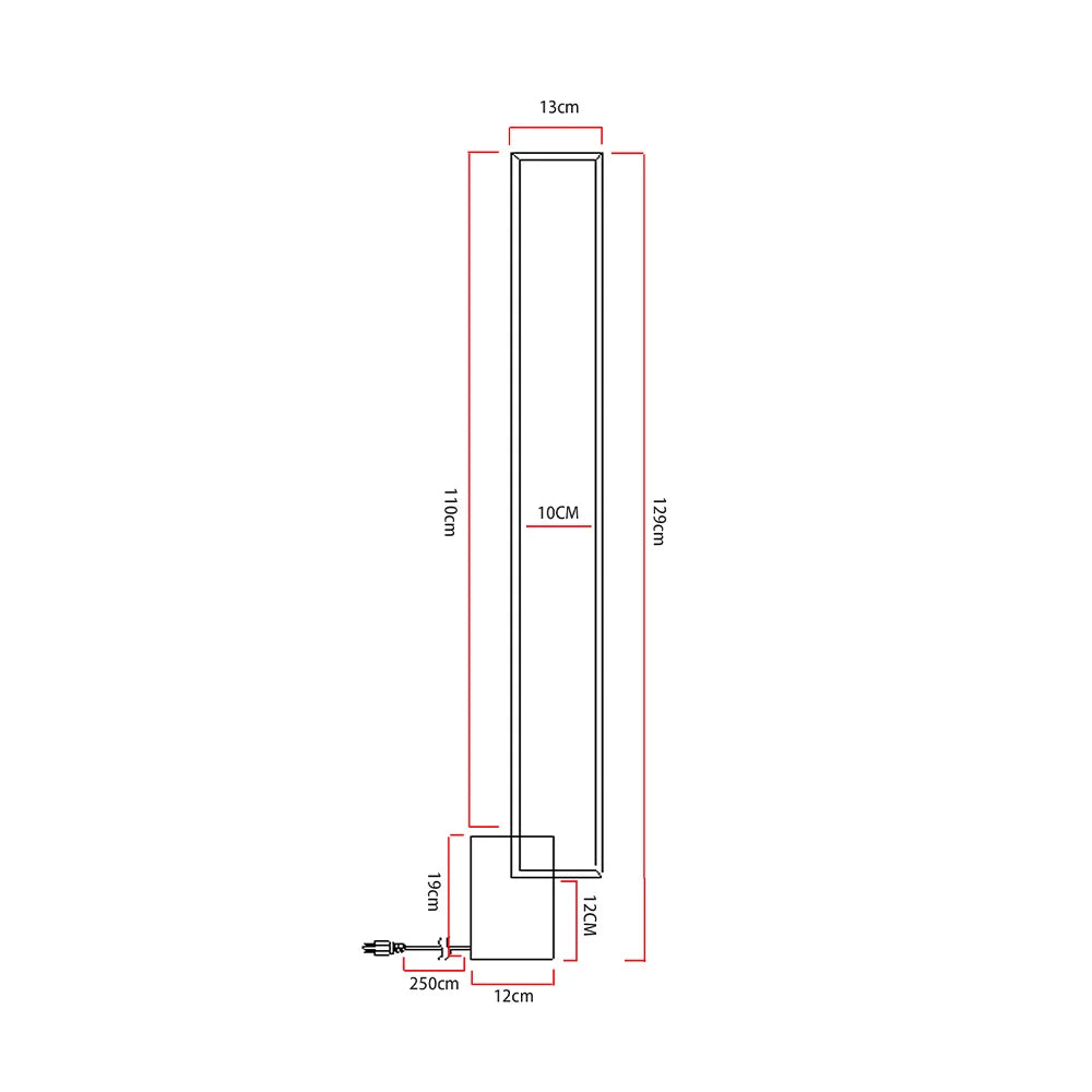 Black LED Floor Lamp
