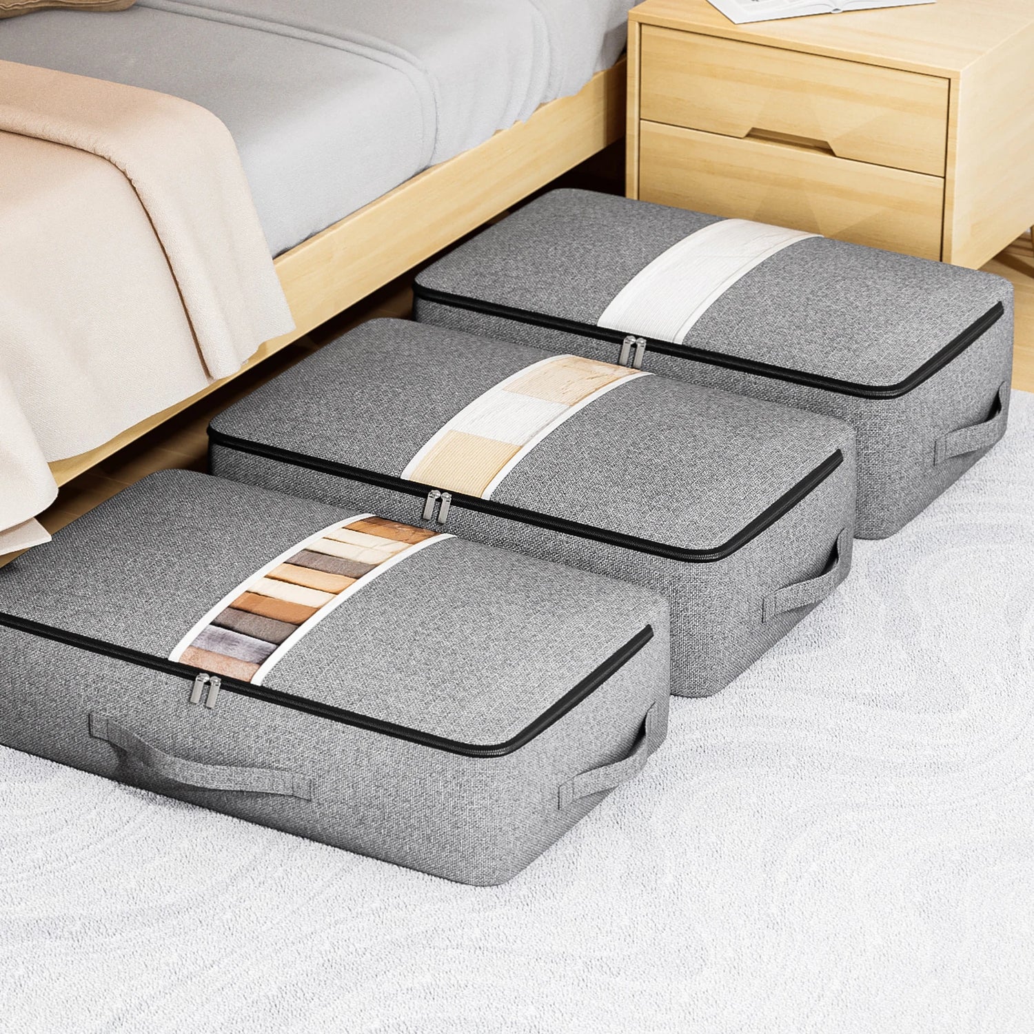 Collapsible Gray Storage Bag