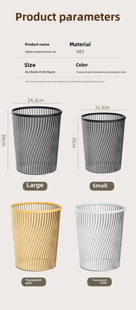 Clear Luxe Dustbin