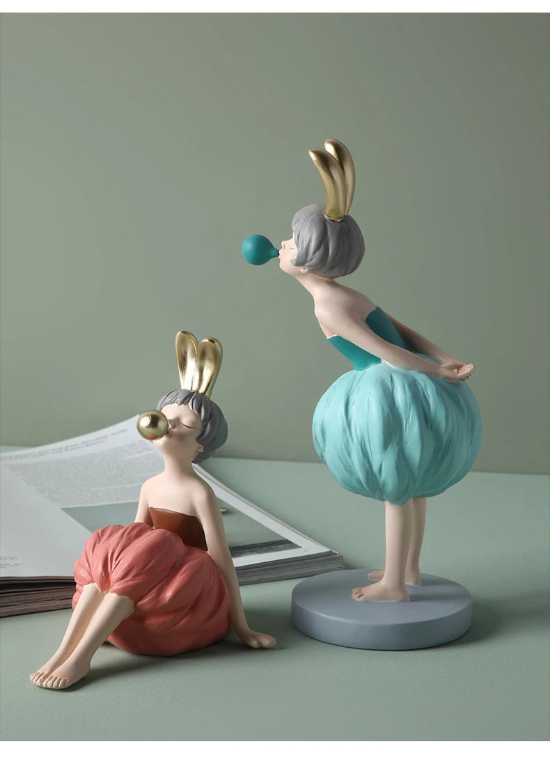 Bubble Gum Girl Figurine