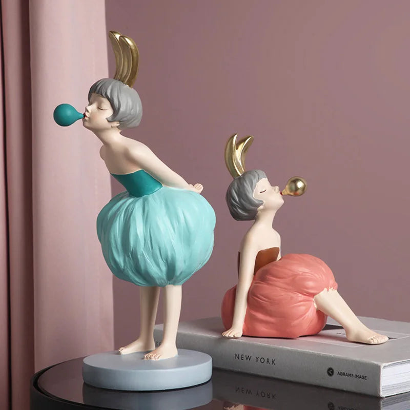 Bubble Gum Girl Figurine