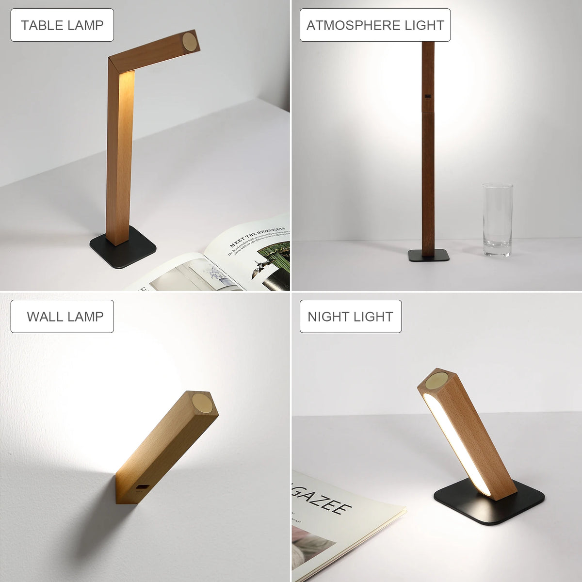 Rotating Wooden Lamp