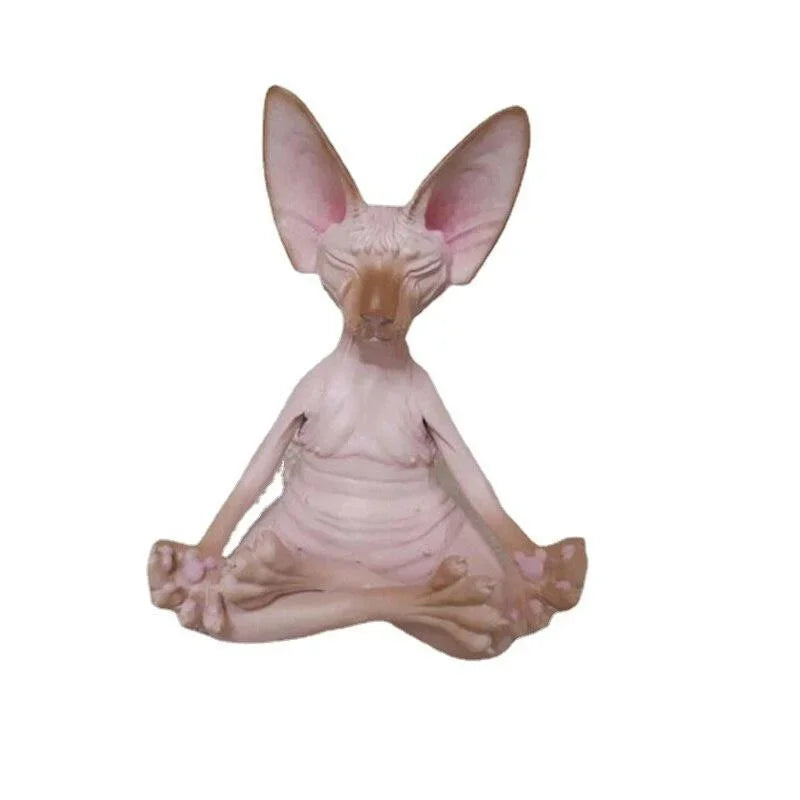 Meditating Sphynx Cat Figurine
