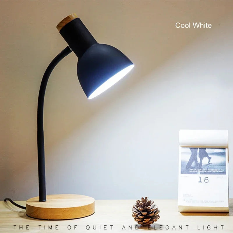 Wood & Iron Desk Lamp